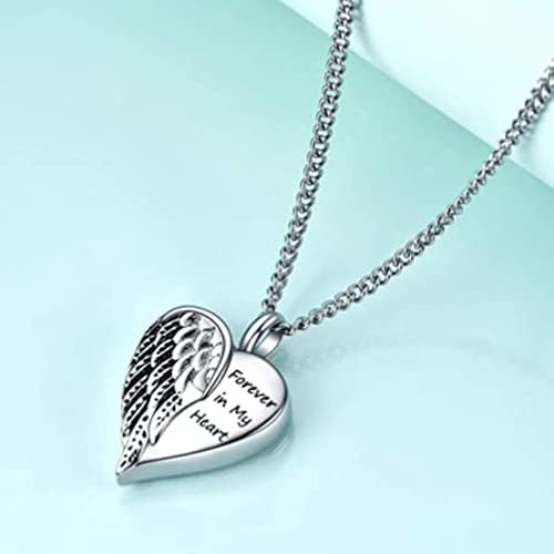 Binnanfang AC914 Nehrđajući čelik Srčana ogrlica za pepeo zauvijek u mom srcu nakit za kremiranje za pepeo