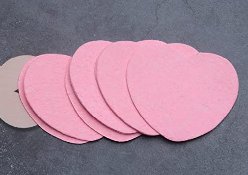 RUWADO 10 kom komprimirani spužvi za lice srca Oblik srca ružičasti lijek za čišćenje sponžnih jastučića