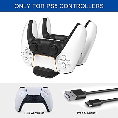 Punjač za PS5 kontroler, Vergissm Playstation 5 / PS5 kontroler USB stalak za priključnu stanicu