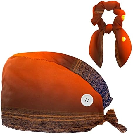 Podesiva Radna kapa sa maramicama na leptir mašni za držač repa Sunset plaža uniseks elastična kravata šešir