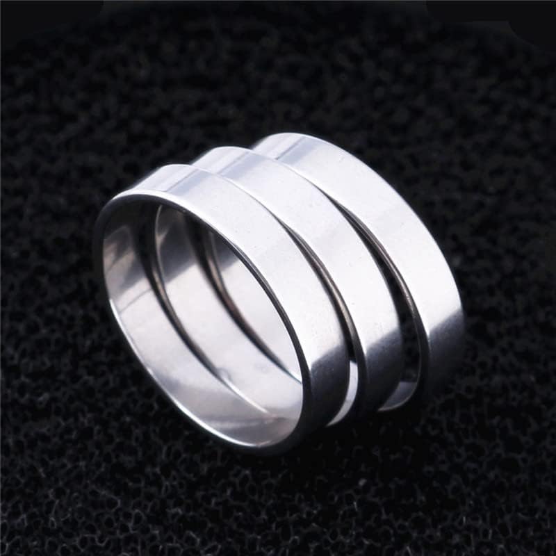 Koleso 316L 4mm prstenovi Tiny Band Ring za muškarce i žene modni srebrni rep prsten-80273