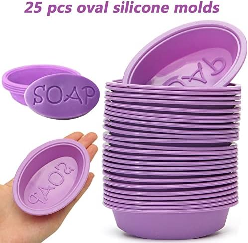 Jahh 25pcs / lot ovalni oblik dizajna ručno rađeni sapuni DIY silikonski kalupi za izradu alata