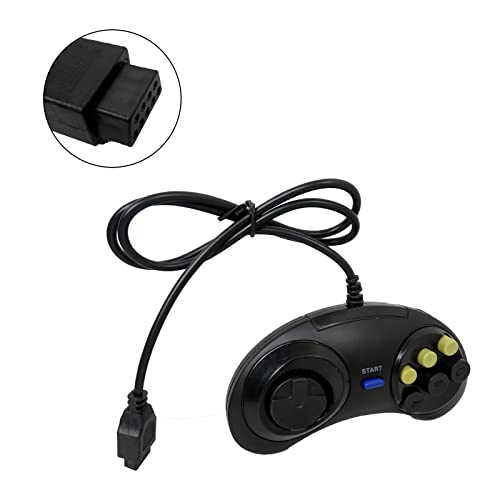 Qblahip 2kom 6 dugme igra kontroler za Sega Genesis Black pogodan za WEGA Genesis sistema