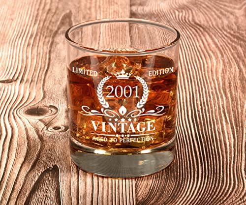Triwol 2001 22nd Birthday Gifts For Men, Vintage Whisky Glass 22 Birthday Gifts For Him, sin,