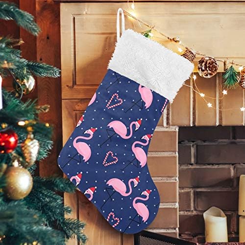 Tarity Božićne čarape 1 pakovanje velikih 18 u Xmas čarapama sa kaminom Flamingo Xmas šešir viseći božićne