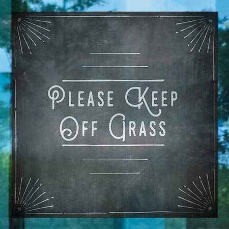 CGSIGNLAB | Molimo čuvajte se na travi - prozori Cling Cling | 24 x24