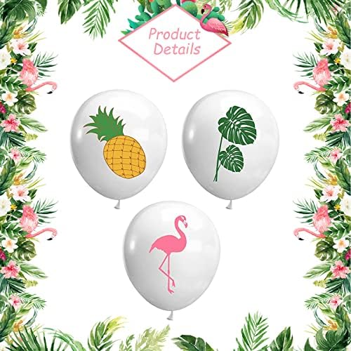 Havajski baloni za ukrašavanje tropskih stranaka, 12-inčni ananas flamingo palmi ispisali li balone Luau