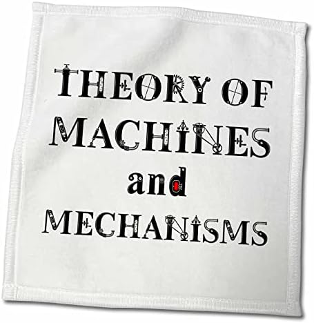 3Droza teorija mašina i mehanizama ukrasni tekst na bijeloj boji - ručnici