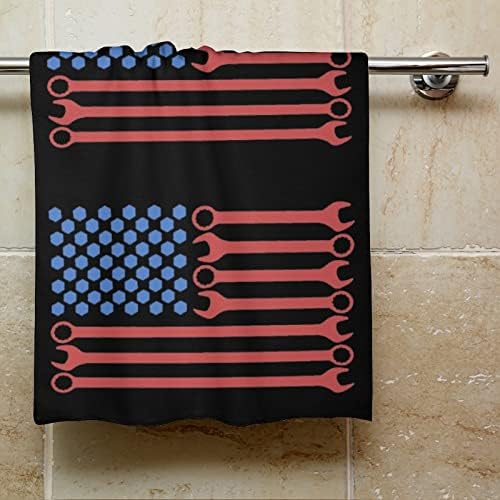 Ključ američke zastave za ručnike za pranje lica i tijela Trke za pranje mekane krpe sa slatkim