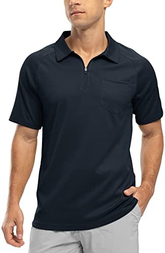 Rdruko muške polo majice sa džepom kratkih rukava suhog fit 1/4 zip bog na golfom košulje