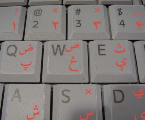Naljepnica za tastaturu paštu sa prozirnom pozadinom od crvenog slova za radnu površinu, laptop i bilježnicu