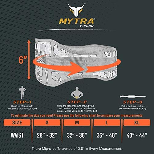 Mytra Fusion N7 6 inčni kaiš za podizanje težina, remen za vježbanje, fitnes remen za trening