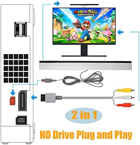 2 u 1 Wii AV kablovi kompozitni Audio Video kabl + Wii Senzorska traka Wii žičana infracrvena Senzorska traka