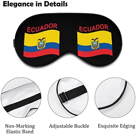 Zastava države Ekvador Print Maska za oči Svjetlo Maska za spavanje s podesivim kaišem za putovanja Smjena