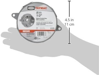 TAYMAC RB550S Vremenska potvrdna kutija, okrugli - 1/2-inčni otvori, siva