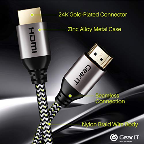 MEIPIT 4K HDMI kabel, brzi HDMI 2.0b, 4K 60Hz, 3D, luk, HDCP 2.2, HDR, 18Gbps - najlonska pletenica
