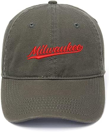 Muške bejzbol kape Milwaukee City-WI vezeni Tata šešir opran pamučni šešir