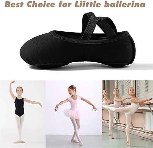 Gresdent balet papuče za dečake i dečake - Stretch platnene baletne cipele kožne Split Sole Dance Cipele