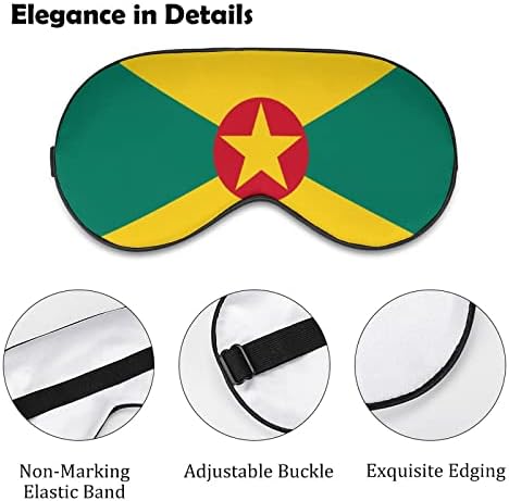 Grenada zastava maske za meke za oči s podesivim laganim svjetovnim očima za spavanje