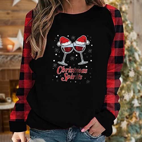 Ženska božićna tunika moda 2023 Novogodišnji poklopac s dugim rukavima džempere na plastiku