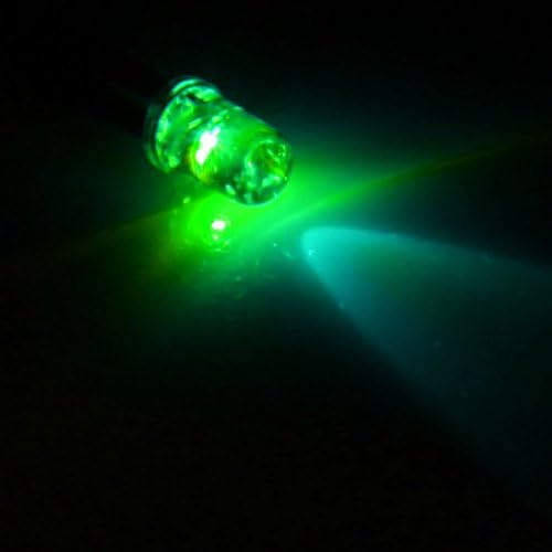 Aexit 5mm šešir diode ožičeni zeleni LED lampica koja emituju diode DC Schottky diode 3-3,2V 10pcs