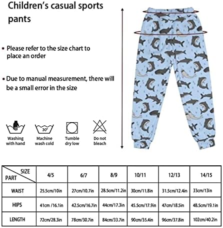 Aooptistc dječaci Dječji duksevi za 4-15t labave fit activewear s džepovima sportske pantalone za kuglice