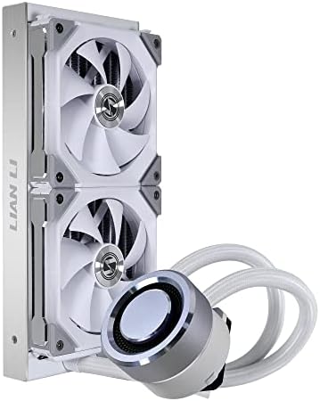 LIAN LI GALAHAD AIO 240 RGB UNI FAN SL120 Edition White - Dual 120mm Adreziva RGB ventilatori AIO