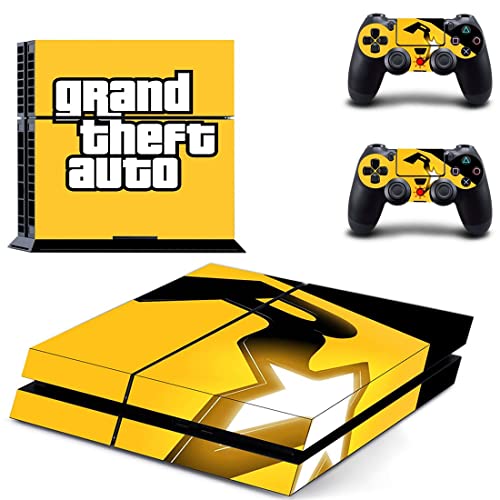 Igra Grand GTA Theft i Bauto PS4 ili PS5 naljepnica za kožu za PlayStation 4 ili 5 konzola i 2 kontrolera naljepnica Vinyl V5125