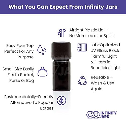 Infinity Jars 5 ml Black ultraljubičasto staklo Easy sivar vijak Top boca