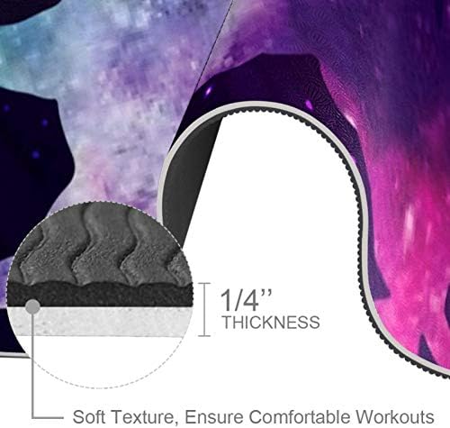 Siebzeh Unicorn Galaxy Starry Sky Premium Thick Yoga Mat Eco Friendly Rubber Health & amp; fitnes non