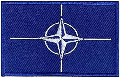 A-One NATO logo za vez + Belgium metalni ovratnik znački pin, šivati ​​zakrpu za vojni zupčanike