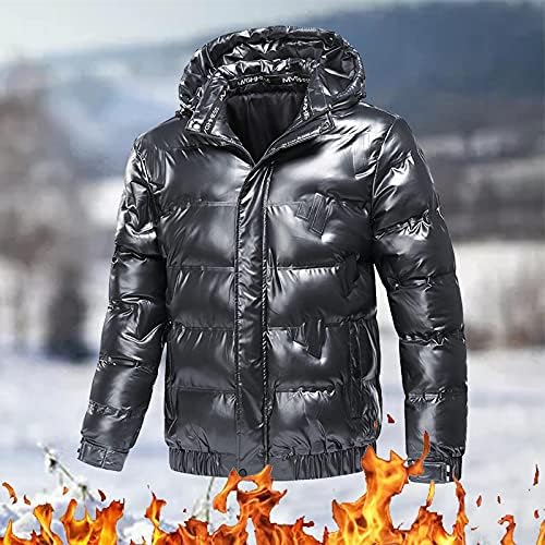 Čvrsta boja sjajna jakna za jaknu dugih rukava sa dugim rukavima za muške muške vunene kapute zime