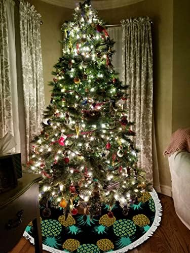Xollar 48 inč Velika božićna suknja Mat Ljetni tropski ananas, Xmas Dekoracije stabla za zimsku zabavu