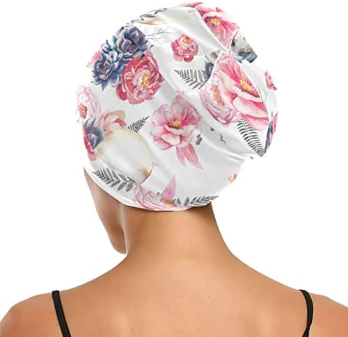 Žene Beanie Hat lobanja Radna kapa, lubanje Bože Cvijeće Elastična modna odjeća za glavu noć za spavanje poklopca