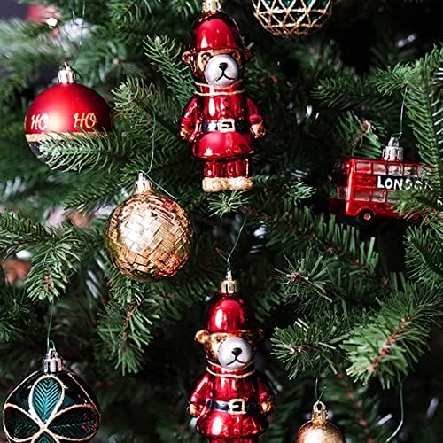 Božić dekoracije Božić Balls, 1 Set Božić kugle Glitter uzorak dekorativni neraskidivi sjajni Festival