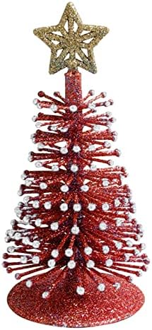 Ukrasi božićnog drveća Mini božićna stablo Mali pin E stablo sa bazama za odmor za odmor Domaći dekor stabla stola
