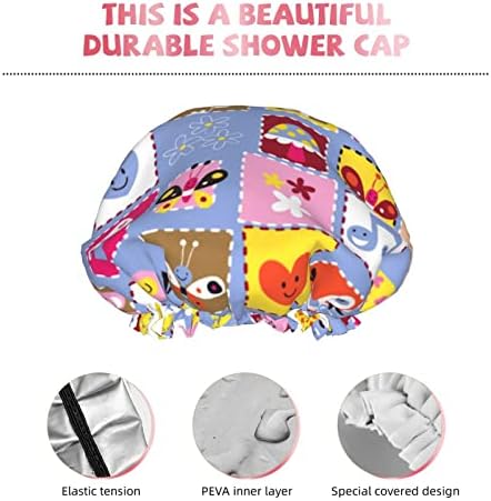 JGPYE za višekratnu tuš kabinu šarene blok tuš kabine za žene vodootporne kupanje kapu elastične kapice za kosu