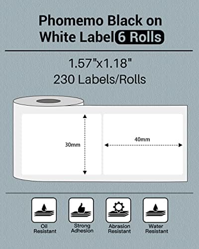 Phomemo barkod Label Printer - M110 Label Maker Prijenosni Bluetooth Label Maker Machine za