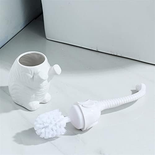 Zyledw WC četkice, kreativna toaletna četkica i držač postavlja keramička slonka plastična ručica WC kupaonica