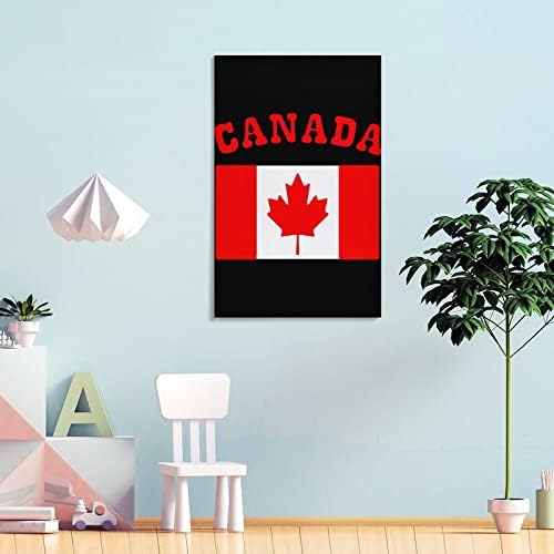Kanadska Zastava štampana slika zidna Umjetnost moderna umjetnička djela vertikalna viseća slika za uređenje doma spavaće sobe