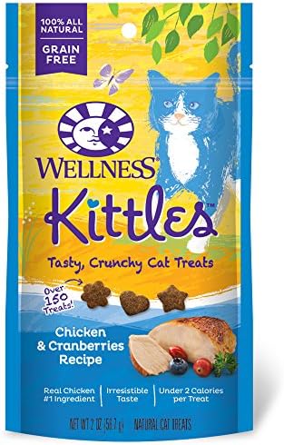 Wellness Kittles Crunchy prirodne poslastice za mačke bez žitarica, piletina & brusnica, torba od 2