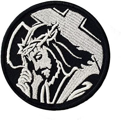 Isus nosi križ vezeni zakrpa glačala na veličini 3,5 x 3,5 inča 90 x 90