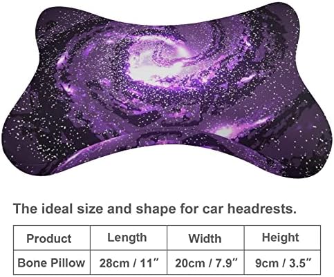 Purple Galaxies Nebulate Cosmos Jastuk za automobile 2 kom. Prozračiva glava za glavu Jastuk Univerzalni mekani