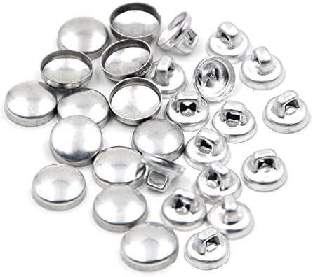 100sets 16 Aluminijska okrugla tkanina natkrivena gumb za krpu Prekrivač metalnih nakita za ručno