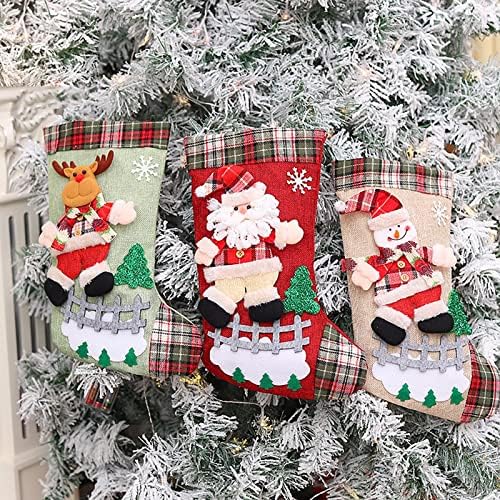Božićne čarape Slatka Santa Snowman Božićno dekoracija poklon torba djeca dame muškarci prozori