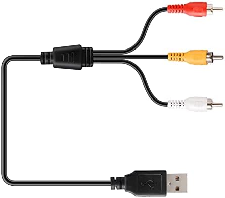 Yeworth USB do 3RCA kabela, 1,5m USB muški do 3 RCA muški jack razdjelnik Audio Video AV kompozitni