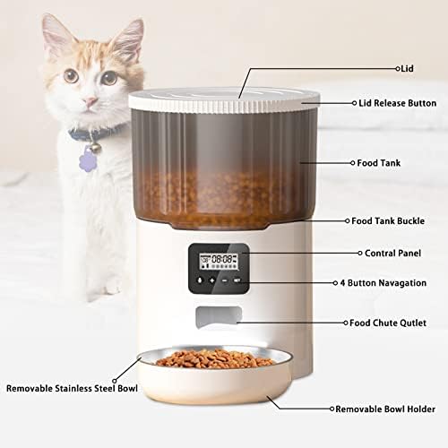 Automatska hranilica za mačke, Whdpets pet Dispenserr za suhu hranu za mačke i pse, tempirana hranilica