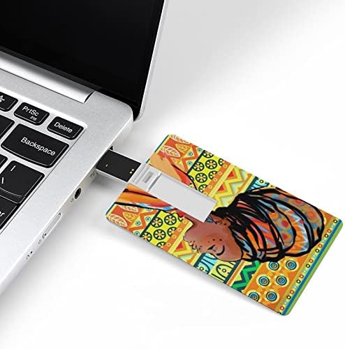 Portret prekrasne afričke ženske kartice USB 2.0 Flash Drive 32g / 64g uzorak ispisano smiješno