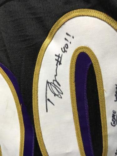 Trevor Pryce potpisana igra Rabljeni 2007 Ravens dres Auto Ins 13 vreća CBM COA 1/1 - autogramirani