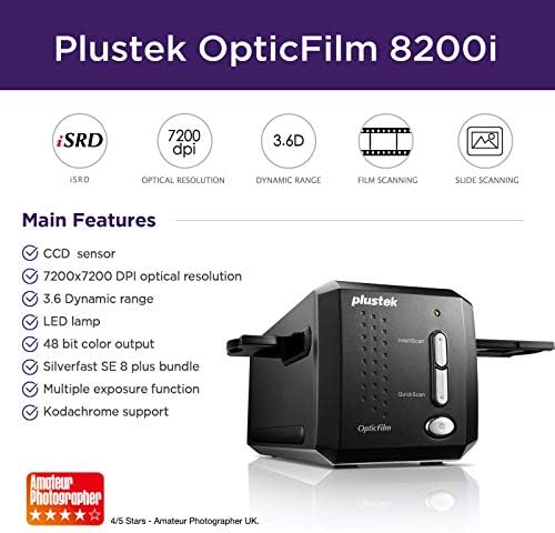 PlustekOpticFilm 8200i se Film & amp; Slide Scanner Converter + 35mm montiran držači slajd kit x 2